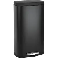 SVITA Poubelle TQ30 Blanc 30L Poubelle à pédale Poubelle à déchets avec pédale Couvercle Softclose avec seau intérieur Seau de cuisine noir