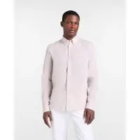 HARMONT & BLAINE pour homme. CRQ014010883B Chemise beige à coupe régulière en pur lin (XXL), Casuel, Classique, Manche longue