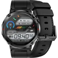 Gravity GT21-3 smartwatch + bracelet en silicone noir