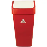 Scot Young Poubelle Syr à couvercle basculant, rouge, 50 L