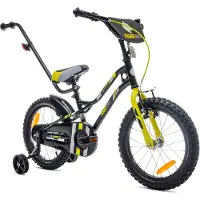 Sun baby Tiger Bike Vélo pour enfants Garçons Vélo avec roues stabilisatrices 12 14 16 pouces à partir de 2-6 ans BMX Enfants Vélo (16 pouces, vert)