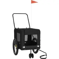 Syfax Remorque de vélo pour animaux de compagnie noir