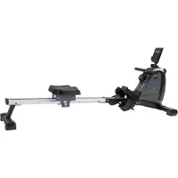 Tunturi Cardio Fit R25 Rameur d'Appartement – Machine à Ramer Magnétique avec 8 Niveaux de Résistance – Console LCD, Support Tablette et Porte-Bouteille – Compact et Pliable pour Fitness à Domicile