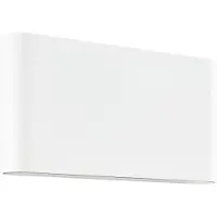 Brilliant Applique murale d'extérieur moderne LED WELBIE en blanc | Up/Down Light | Applique murale pour l'éclairage de la maison | métal/verre | 14 watts 1300 lumens 3000 kelvins