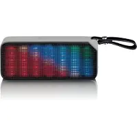 Lenco Enceinte stéréo Bluetooth avec Partylight BT-191BL - 7W, couleur : noir/gris