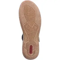 Rieker Ballerines à lanières beige / bleu foncé