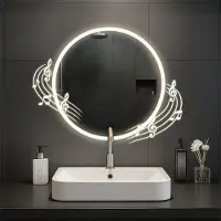 CLP Miroir de salle de bain Laconia avec Bluetooth, taille:Ø 60