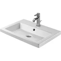 Duravit Vasque encastrée 2ND FLOOR m ÜL HLB 600x430mm 1 HL Cuve intérieure blanc (430 mm, 600 mm)
