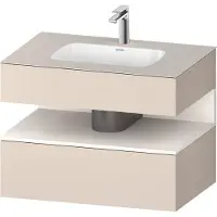 Duravit Collection One lavabo à encastrer avec meuble sous-vasque en console, 800x550x600mm, niche blanc supermat, QA4785084830010