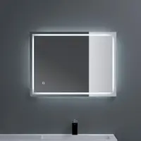 Doporro Miroir de Salle de Bains Lumineux avec Éclairage LED Glace Éclairé 60x80/80x60cm