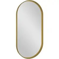 Sapho Miroir ovale AVONA avec cadre, 50 x 100 cm, doré mat