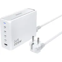 Dudao A228EU 228Watt GaN 4xUSB-C+ 1xUSB-A Universal White AC Fast charging Indoor