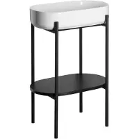 Hak PUNO Console avec lavabo 550x860x360mm, noir mat