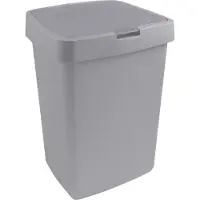 Sunware Poubelle Delta 25L gris - Poubelle en plastique avec couvercle à charnière