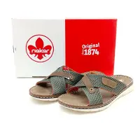 Rieker Chaussures de marche pour hommes , modèle sandale, couleur verte, pour le temps libre