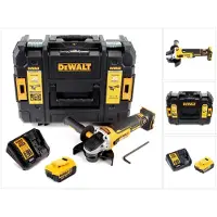 DeWalt DCG 405 M1 18 V 125 mm Meuleuse sans fil Brushless avec boîtier TStak + 1x Batterie 4,0 Ah + Chargeur