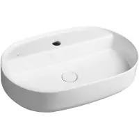 Isvea INFINITY OVAL vasque à poser, 60x40cm, blanc mat