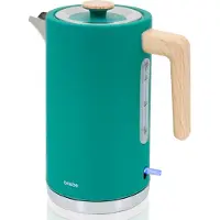 Briebe KT1165GRE Bouilloire nordique 1,7L électrique à ébullition rapide, sans BPA, socle 360° vert
