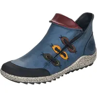 Rieker Bottines bleu marine / bleu fumé / marron / safran / rouge sang