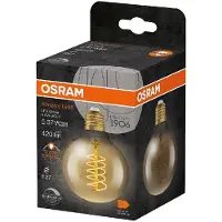 Osram Ampoules LED à intensité variable, édition Vintage, remplacement de 37 watts, E27, G80, 2200 Kelvin, Warm Comfort Light, verre transparent, single Pack