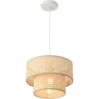 Lux.pro Suspension « Ascot » _30 cm, aspect rotin