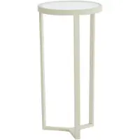 Light & Living colonne RETIRO en verre riblé clair avec crème – Ø30x60,5 cm