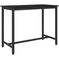 vidaXL Table noire aspect chêne 100 x 50 x 76,5 cm