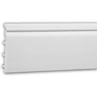 Profhome Plinthe 653110 Planchette Moulure en stuc Moulure décorative style Néo-Renaissance blanc 2 m
