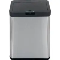 Echtwerk Sensor Mülleimer 48,0 l edelstahl, schwarz, Poubelle, Noir, Argent