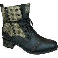 Mustang Bottines à lacets noisette / noir