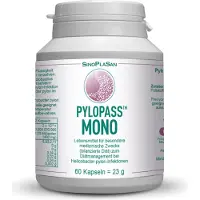 SinoPlaSan Pylopass MONO | 60 gélules | pour Helicobacter pylori | végétalien | sans gluten et sans lactose