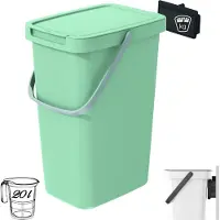 Prosperplast Poubelle de tri 20l Keden Systema Q couleur vert clair