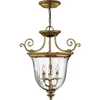 HINKLEY Lustre Cambridge en laiton oxydé, 3xE14x60W, dimensions : 367 x 53,9 x 53,9 cm, IP20,