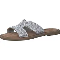 Tamaris Mule argent / blanc perle