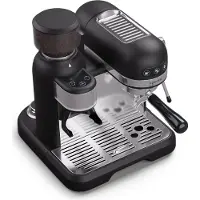 Klarstein Cafetiere avec Mousseur de Lait, Cafetières, Machines à Café et Machines à Expresso 20 Bar, Cafetière Electrique 1.4L,1550W, Moulin Intégré, Machine a Cafe ThermoBlock, Cappuccino, Latte