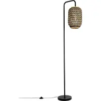 QAZQA Lampadaire oriental en bambou avec noir - Yvonne