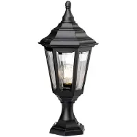 Elstead Lighting Lampe d'extérieur sur pied, noire, E27, 60 W, Kinsale Elstead