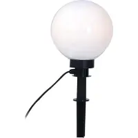 Näve Piquet de terre sphérique extérieur - plastique (PMMA) - noir, boule : blanc opale ; 4068282