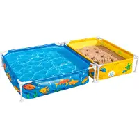 Bestway 561 Square Tubular Removable Pool With Sandbox Multicolore 213 x 122 x 30.5 cm
