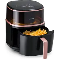 Klarstein Friteuse Sans Huile avec Fonction Vapeur, Friteuse Air Chaud Air Fryer XL 1500W, Mini Friteuse Electrique Sans Huile, Airfryer 7.5L, Tactile, Minuterie, Température Réglable, 16 Programmes