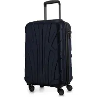 Suitline - bagage à main léger 55x35x20 cm trolley avion 34 L bagage à bord valise à main légère valise de bord 4 roulettes bagage cabine Hand Luggage TSA ,bleu foncé