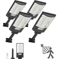 Vevor Lampadaire Solaire Extérieur 500 W Projecteur LED Solaire 50000 lm pour Jardin Cour Garage