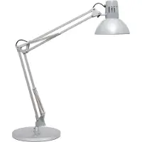 MAUL Lampe de table MAULstudy E27 LED 3.000 K Pied argenté