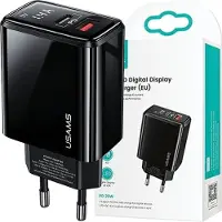 Usams ad. Siec. 1Xusb-C+1Xusb T40 20Wled (Only Head) Pd3.0 +Qc3.0 Fast Charging Czarny/Black Cc133Tc01 (Us-Cc133)