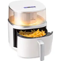 Klarstein Friteuse Sans Huile avec Fonction Vapeur, Friteuse Air Chaud Air Fryer XL 1500W, Mini Friteuse Electrique Sans Huile, Airfryer 7.5L, Tactile, Minuterie, Température Réglable, 16 Programmes