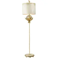 Flambeau Trellis Lampadaire patine mastic et feuille d'argent FB-TRELLIS-FL