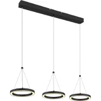 Globo Lighting Suspension 3 lumières Grenvix Design noir