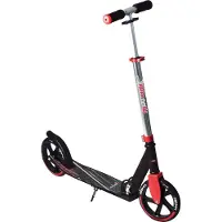 Globber muuwmi Aluminium Scooter- Trottinette, 205 mm, ABEC 7, GS-approuvé, réglable en hauteur, plateau XL, rouge
