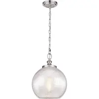 Elstead Lighting Suspension Tabby en acier brossé, 1xE27x60W, métal, dimensions : 205,7 x 30,5 x 30,5 cm, IP20, Feiss