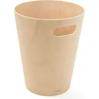 Umbra Woodrow poubelle, poubelle, seau à cosmétique, seau de bain, corbeille à papier, bois, naturel, 7,5 L, 082780-390